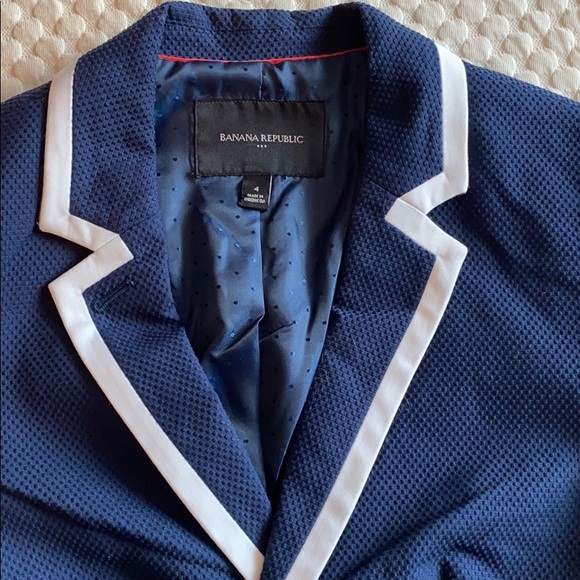 Blue Textured Blazer - Picture 4 of 9